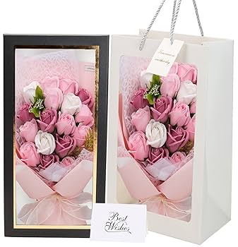 Amazon｜ソープフラワー花束 母の日プレゼント， 誕生日